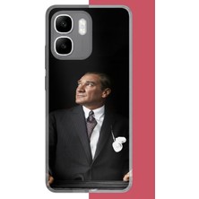 Aksesuarist Infinix Smart 10 Uyumlu Kürsüden Bakan Atatürk Baskılı Silikon Kılıf