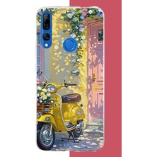 Aksesuarist Honor 9x Uyumlu Sarı Mobilet Baskılı Silikon Kılıf