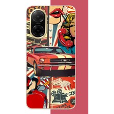 Aksesuarist Redmi A5 Uyumlu Retro Baskılı Silikon Kılıf