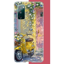 Aksesuarist Samsung Galaxy S20 Fe Uyumlu Sarı Mobilet Baskılı Silikon Kılıf