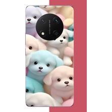 Aksesuarist Honor X9C Uyumlu Sevimli Renkli Köpek Baskılı Silikon Kılıf