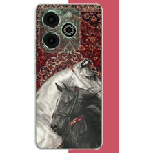 Aksesuarist Tecno Pova 6 Pro Uyumlu Türk Halı Baskılı Silikon Kılıf