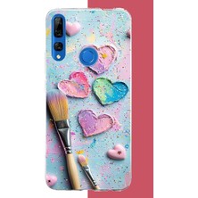 Aksesuarist Honor 9x Uyumlu Renkli Tuval Baskılı Silikon Kılıf