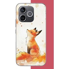 Aksesuarist Honor 600 Uyumlu Tilki Baskılı Silikon Kılıf