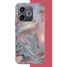 Aksesuarist Honor 600 Uyumlu Kristal Kuğu Baskılı Silikon Kılıf