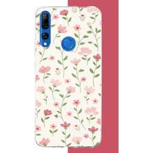 Aksesuarist Honor 9x Uyumlu Pembe Çiçekli Pattern1 Baskılı Silikon Kılıf