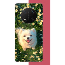 Aksesuarist Honor X9C Uyumlu Kaniş Köpek Baskılı Silikon Kılıf