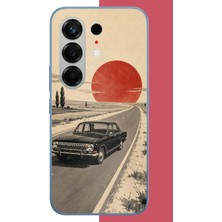 Aksesuarist Tecno Camon 50 Pro Uyumlu Kızıl Güneşe Doğru Baskılı Silikon Kılıf