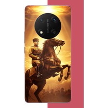 Aksesuarist Honor X9C Uyumlu Atatürk5 Baskılı Silikon Kılıf