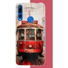 Aksesuarist Honor 9x Uyumlu Taksim Tramvay Baskılı Silikon Kılıf