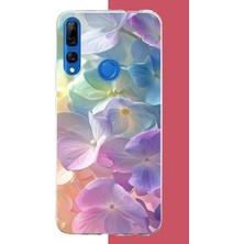 Aksesuarist Honor 9x Uyumlu Renkli Çiçek2.jpeg Baskılı Silikon Kılıf