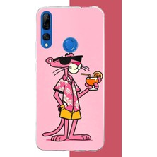 Aksesuarist Honor 9x Uyumlu Pembe Panter 1 Baskılı Silikon Kılıf