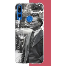Aksesuarist Honor 9x Uyumlu Atatürk Kolaj.jpeg Baskılı Silikon Kılıf