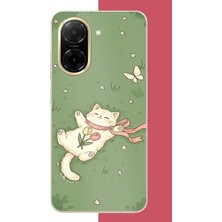 Aksesuarist Redmi A5 Uyumlu Fularlı Kedi Baskılı Silikon Kılıf
