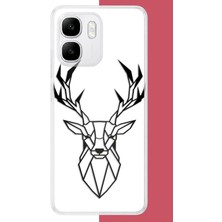 Aksesuarist Infinix Smart 10 Uyumlu Üçgen Geyik Baskılı Silikon Kılıf