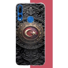 Aksesuarist Honor 9x Uyumlu Türk Rozet Baskılı Silikon Kılıf
