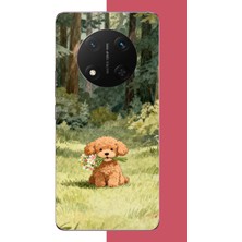 Aksesuarist Honor X9C Uyumlu Peluş Köpek Baskılı Silikon Kılıf