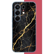 Aksesuarist Tecno Camon 50 Pro Uyumlu Altın Diyagonal Baskılı Silikon Kılıf