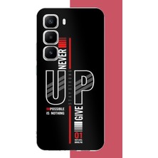 Aksesuarist Infinix Hot 60 Pro Plus Uyumlu Asla Pes Etme Baskılı Silikon Kılıf