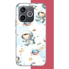Aksesuarist Honor 600 Uyumlu Minik Astronot Baskılı Silikon Kılıf