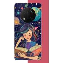 Aksesuarist Honor X9C Uyumlu Gezegenler Arasında Kitap Baskılı Silikon Kılıf