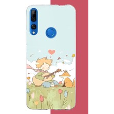 Aksesuarist Honor 9x Uyumlu Gitarlı Küçük Prens Baskılı Silikon Kılıf