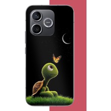 Aksesuarist Honor 600 Uyumlu Ay Işığındaki Minik Kaplumbağa Baskılı Silikon Kılıf