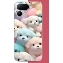Aksesuarist Tecno Pova Curve 2 Uyumlu Sevimli Renkli Köpek Baskılı Silikon Kılıf