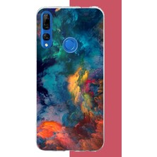 Aksesuarist Honor 9x Uyumlu Renklerin Dansı Baskılı Silikon Kılıf