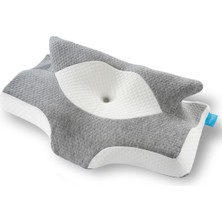 Softlife NOX Boyun Destekli Ortopedik Visco Yastık Gri - Rahat Uyku ve Güzellik Yastığı 64x38x12,5 cm