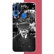 Aksesuarist Honor 9x Uyumlu Atatürk Kolaj 2.jpeg Baskılı Silikon Kılıf