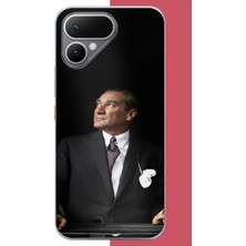 Aksesuarist Tecno Pova Curve 2 Uyumlu Kürsüden Bakan Atatürk Baskılı Silikon Kılıf