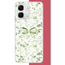 Aksesuarist Infinix Smart 10 Uyumlu Yeşil Fiyonk Pattern Baskılı Silikon Kılıf