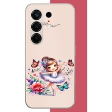 Aksesuarist Tecno Camon 50 Uyumlu Minik Balerin3 Baskılı Silikon Kılıf