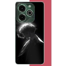 Aksesuarist Tecno Pova 6 Pro Uyumlu Karanlıktaki Anime Karakteri Baskılı Silikon Kılıf