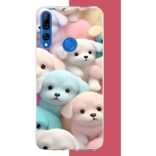 Aksesuarist Honor 9x Uyumlu Sevimli Renkli Köpek Baskılı Silikon Kılıf
