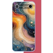 Aksesuarist Tecno Spark Slim 5g Uyumlu Renkli Uzay Baskılı Silikon Kılıf