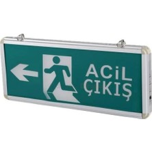 Cata CT-9166 Led Şarjlı Acil Çıkış Levhası 36 X 15 X 2 cm Yeşil Renkli Dayanıklı Malzeme