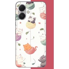 Aksesuarist Tecno Spark Go 2 Uyumlu Yumaktaki Kediler Baskılı Silikon Kılıf