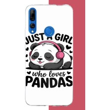 Aksesuarist Honor 9x Uyumlu Kawaii Panda Baskılı Silikon Kılıf