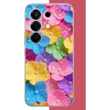 Aksesuarist Tecno Camon 50 Uyumlu Renkli Çiçek Bahçesi Baskılı Silikon Kılıf