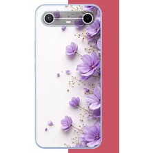 Aksesuarist Tecno Spark Slim 5g Uyumlu Lavanta Zarafeti Baskılı Silikon Kılıf