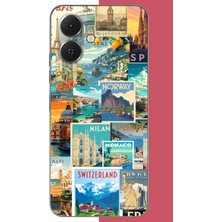 Aksesuarist Tecno Spark Go 2 Uyumlu Kart Postal Kolaj Baskılı Silikon Kılıf