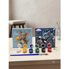 RK Actıvıty Tom ve Jerry Kare Model Boyama Seti Taş Boyama