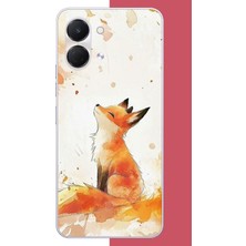 Aksesuarist Tecno Spark Go 3 Uyumlu Tilki Baskılı Silikon Kılıf