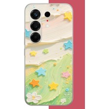 Aksesuarist Tecno Camon 50 Uyumlu Tuvalde Renkli Yıldız Baskılı Silikon Kılıf