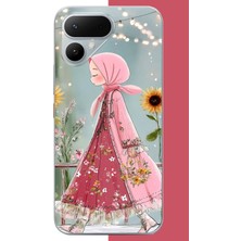 Aksesuarist Tecno Pova Curve 2 Uyumlu Pembe Elbiseli Kız Baskılı Silikon Kılıf