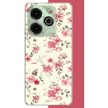Aksesuarist Tecno Pova 6 Pro Uyumlu Kırmızı Pattern Baskılı Silikon Kılıf