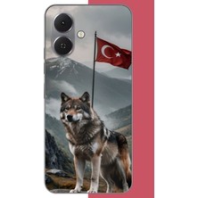 Aksesuarist Tecno Spark Go 2 Uyumlu Ulu Kurt Baskılı Silikon Kılıf