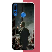 Aksesuarist Honor 9x Uyumlu Halka Seslenen Atatürk Baskılı Silikon Kılıf